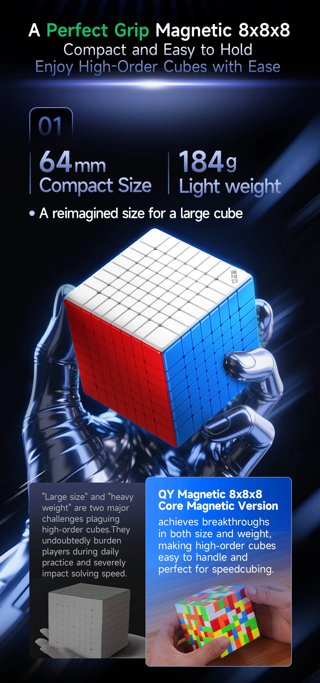 QiYi 8x8 (Magnetic + Ball-Core) - Image 13