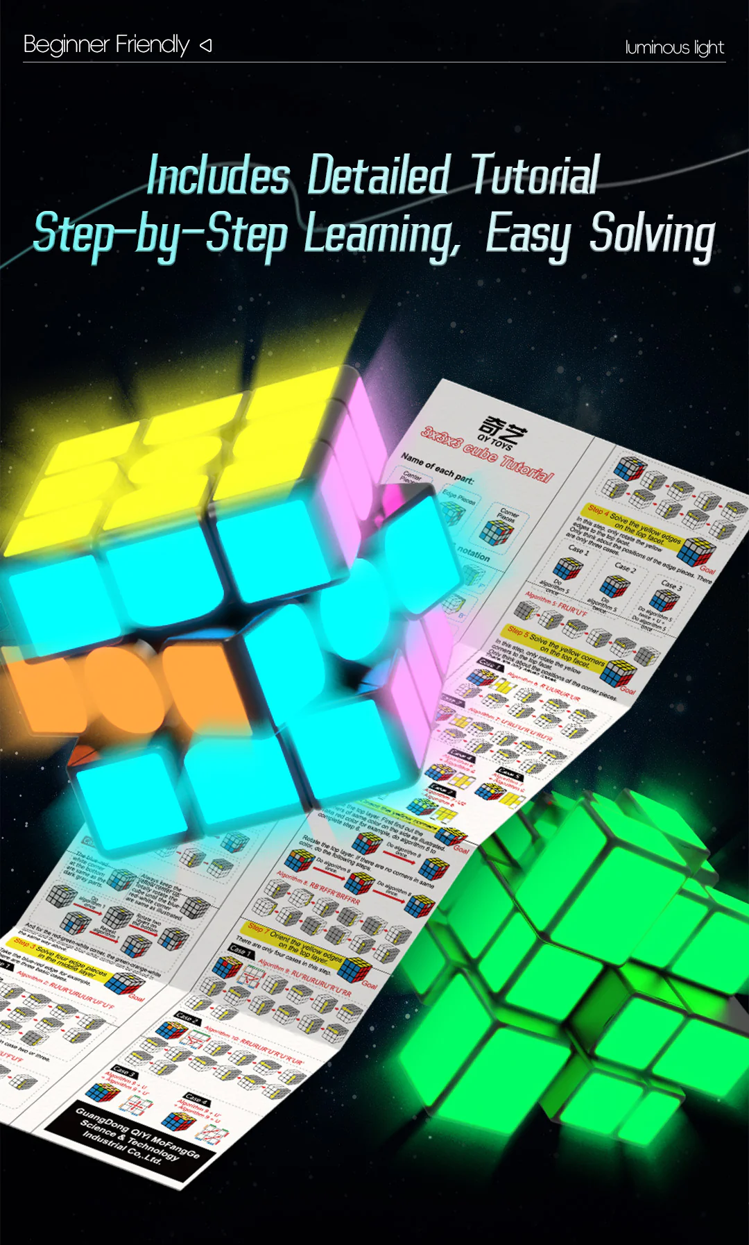 QiYi 3x3 (Glow in the Dark Stickers) - Image 12