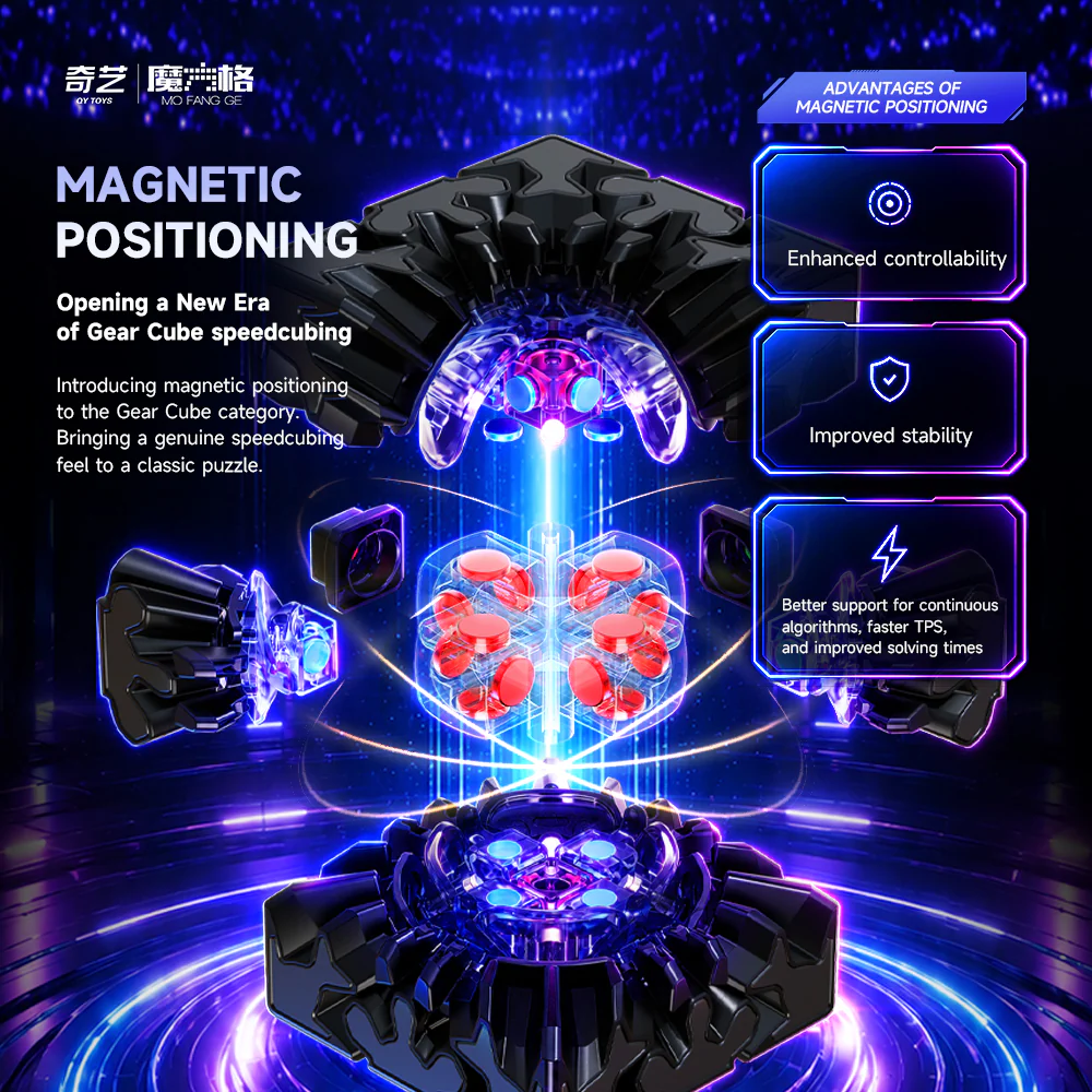 QiYi Speed Gear Cube 3x3 (Tiled, Magnetic + Ball-Core) - Image 5